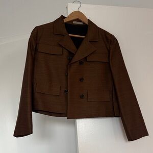 Bottega Veneta Cropped Wool Blazer